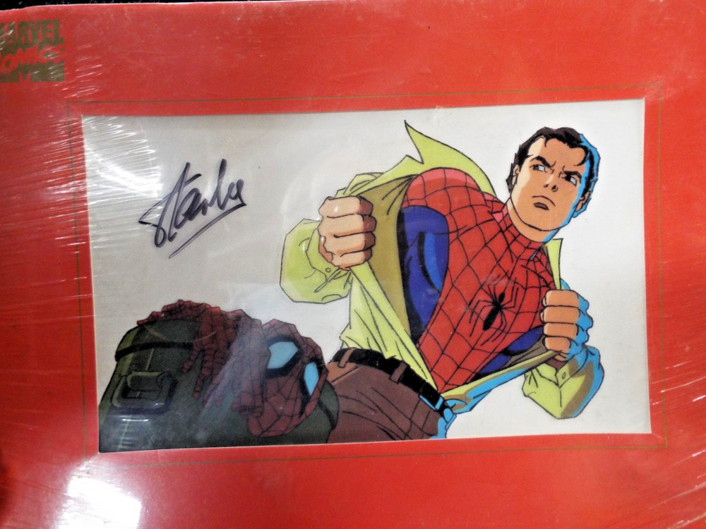 1994 Marvel Spiderman Comic Cell Stan Lee Signed COA Lithograph Print Sealed